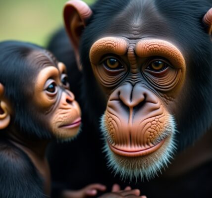 Exploration tendre : la vie captivante du chimpanzé et de son petit