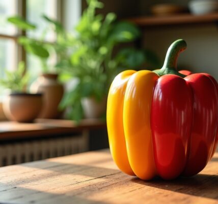Découvrir les aliments en s'amusant avec le poivron en bois