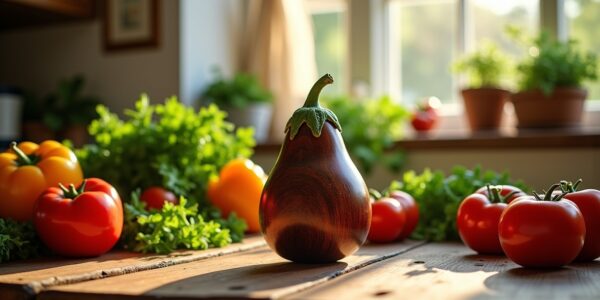 L’aubergine en bois : une invitation à explorer les trésors des fruits et légumes