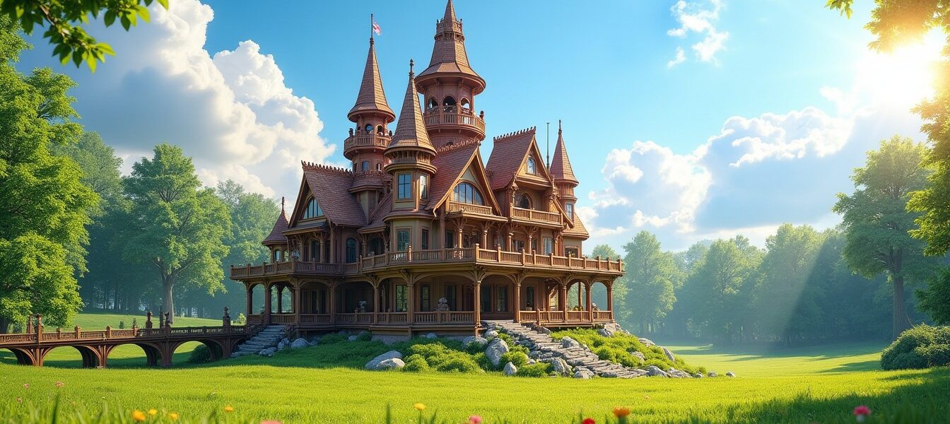 Le château en bois : un royaume enchanté pour les jeux de princesses