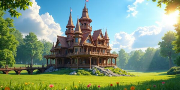 Le château en bois : un royaume enchanté pour les jeux de princesses