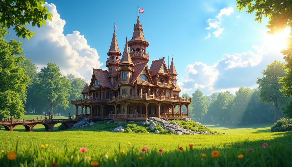 Le château en bois : un royaume enchanté pour les jeux de princesses