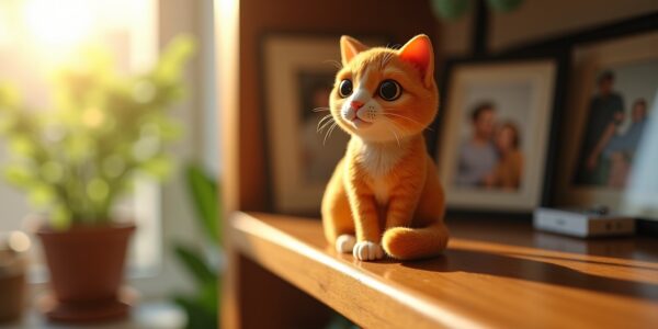 Le chat roux : une adorable figurine qui célèbre nos compagnons à quatre pattes