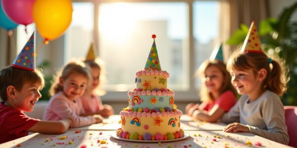 Gâteau à étages : guide pour confectionner une pièce montée savoureuse et festive pour un anniversaire d'enfant