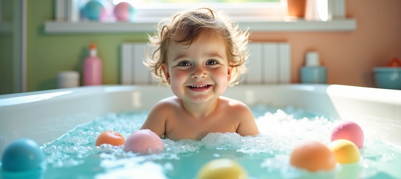 Boule de bain pour enfant : découvrez les parfums magiques qui transforment le bain en un moment enchanteur