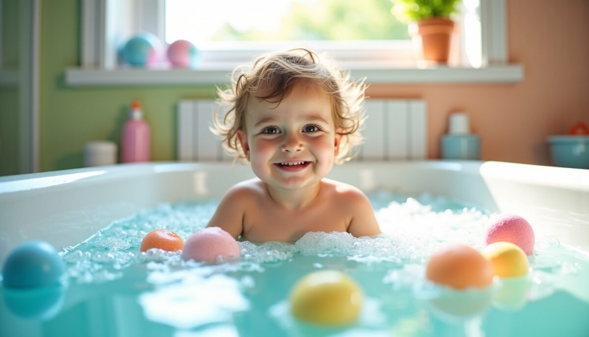 Boule de bain pour enfant : découvrez les parfums magiques qui transforment le bain en un moment enchanteur