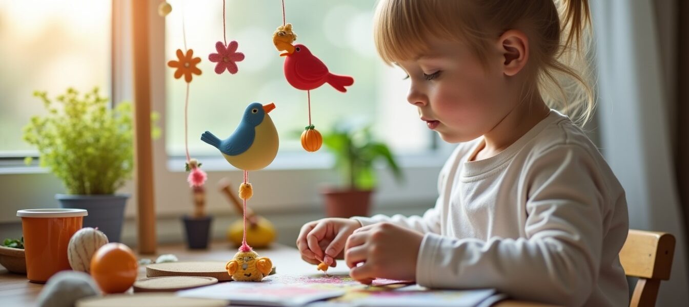 Le mobile Oiseaux : une décoration ludique et pédagogique pour stimuler l'éveil des enfants