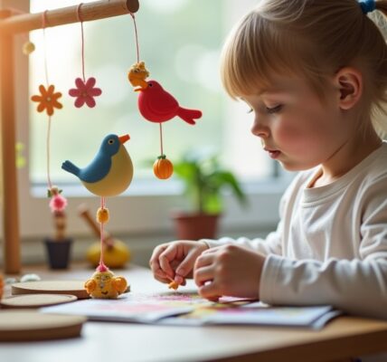Le mobile Oiseaux : une décoration ludique et pédagogique pour stimuler l'éveil des enfants