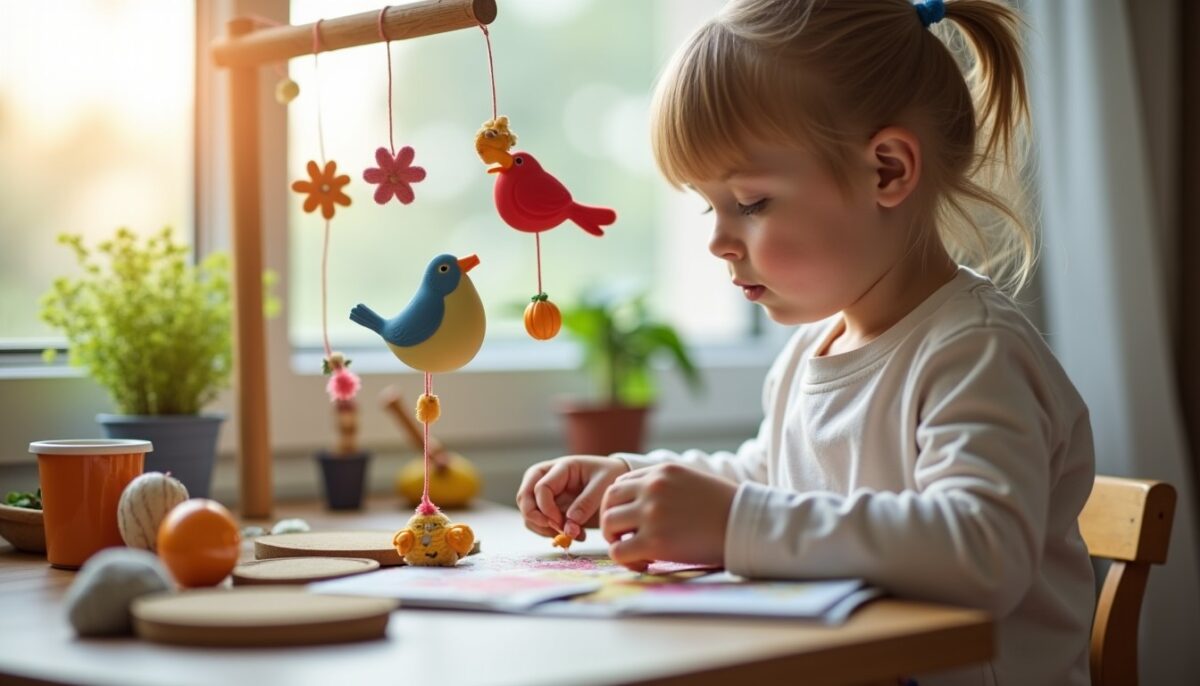 Le mobile Oiseaux : une décoration ludique et pédagogique pour stimuler l'éveil des enfants