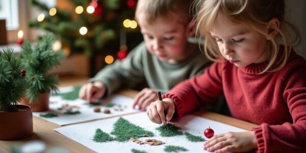 Dessiner un sapin de Noël : activités créatives pour divertir petits et grands en famille