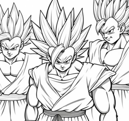 Téléchargez et imprimez vos coloriages Dragon Ball Super avec Goku, Vegeta et les puissants Saiyans