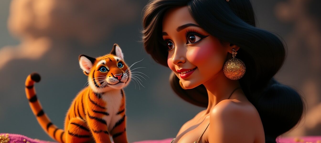 Tigre Jasmine dans Aladdin : Découvrez le personnage, la peluche et les dessins emblématiques