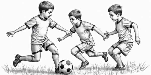 Dessins à imprimer : coloriage de footballeur pour les jeunes passionnés de football