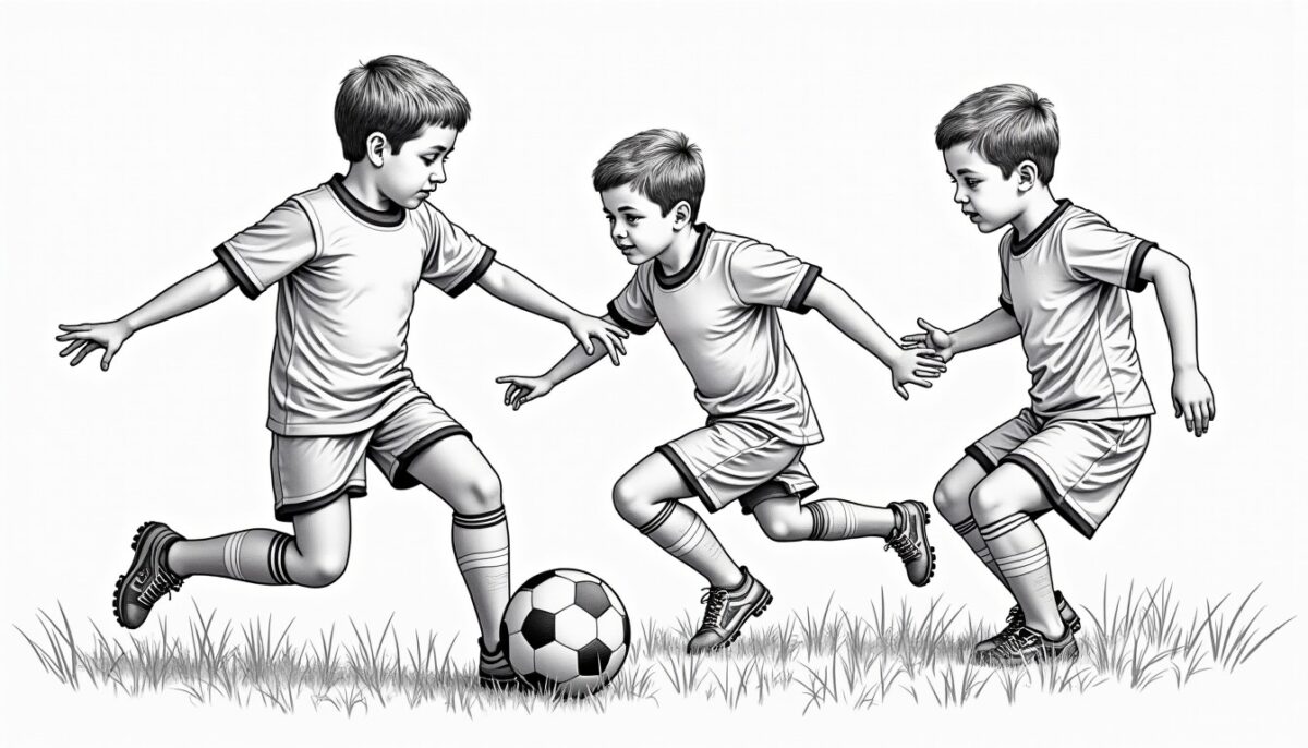 Dessins à imprimer : coloriage de footballeur pour les jeunes passionnés de football